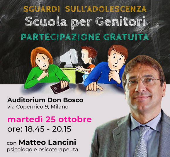 Scuola per Genitori con Matteo Lancini - Oratorio S. Agostino Milano - Salesiani Milano