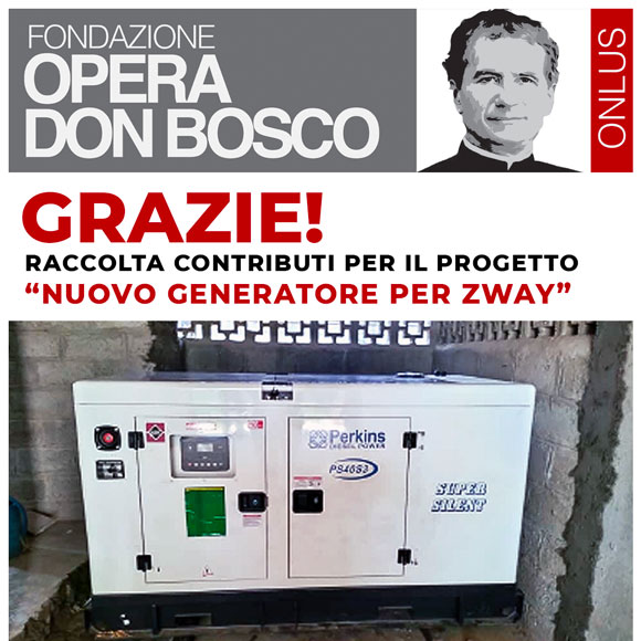 progetto “NUOVO GENERATORE PER ZWAY” promosso dalla Fondazione Opera Don Bosco Onlus - Salesiani Milano