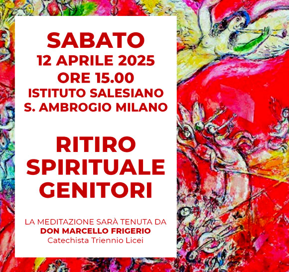 Ritiro spirituale genitori Pasqua 2025 - Salesiani Milano