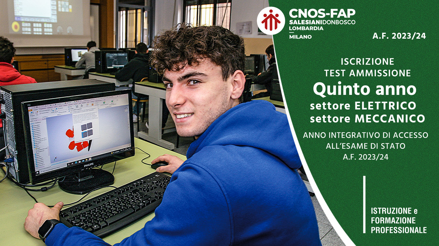Test ammissione 5 anno CFP settore elettrico e settore meccanico - Salesiani Milano