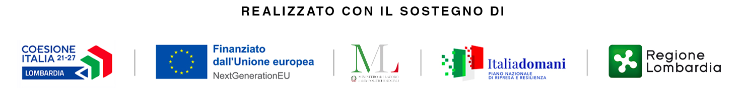 Coesione Italia 21-27, Unione Europea, Ministero del Lavoro, Italia Domani, Regione Lombardia - Salesiani Milano